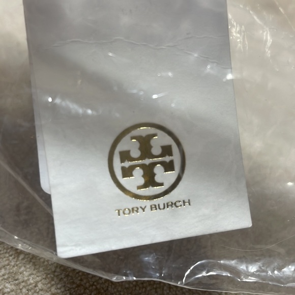 NWT (XS) Tory Burch buttermilk basketweave all new string bikini top hoop halter - Picture 3 of 9